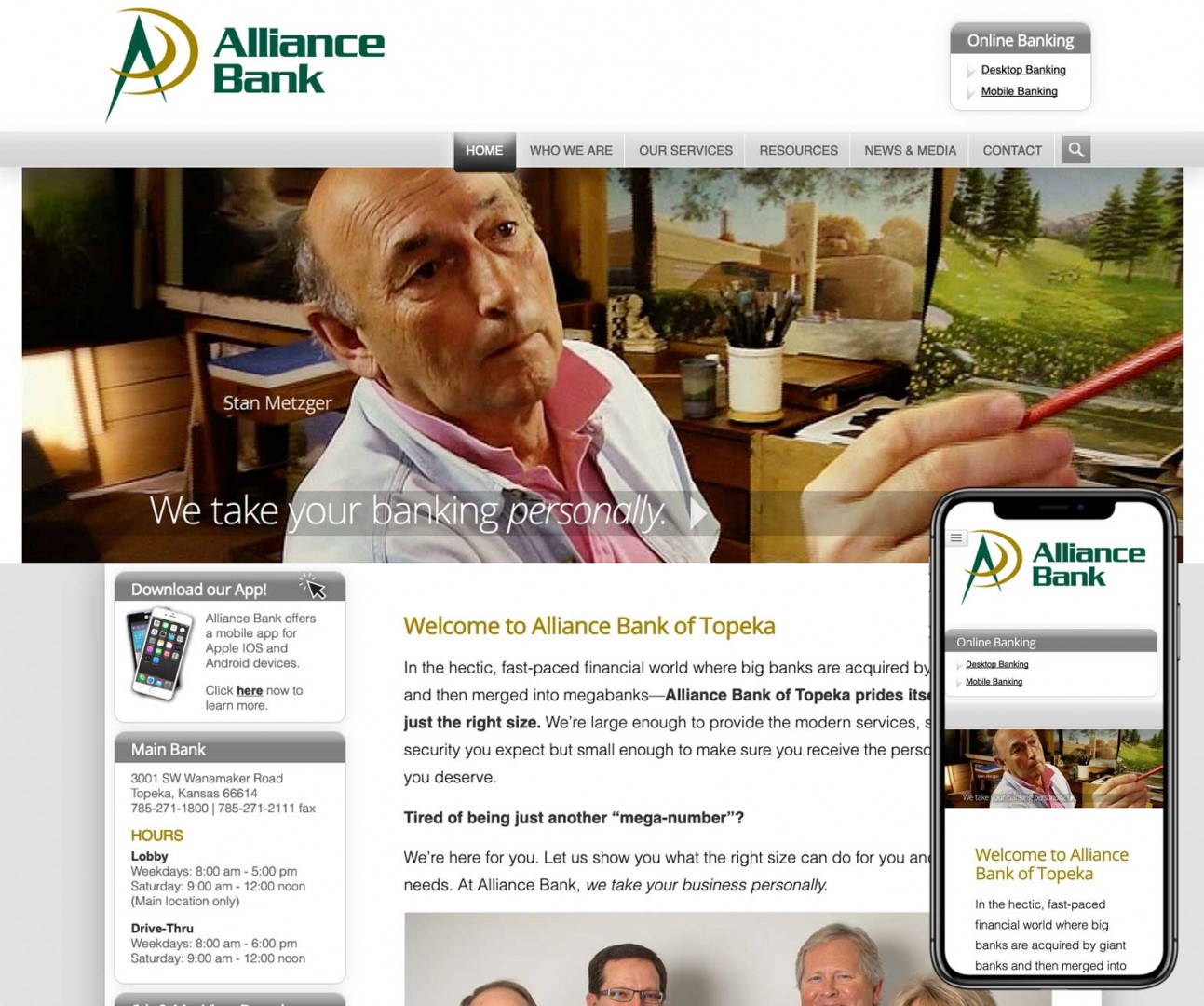 Umbrella website for Alliance Bank. Umbrella website for Alliance Bank.