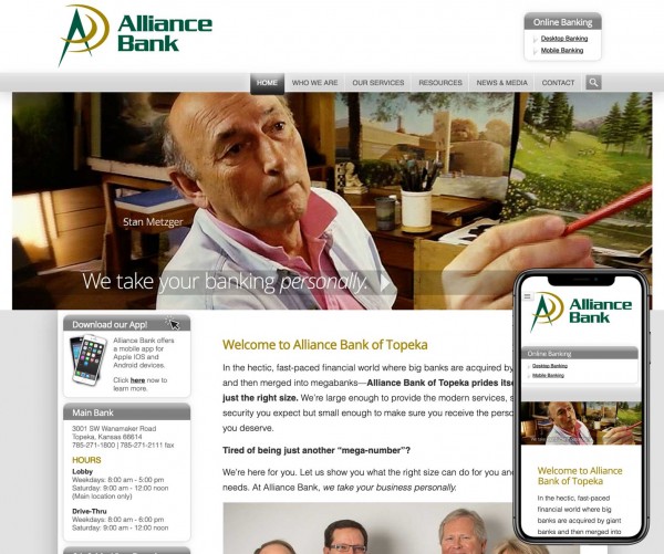 Umbrella website for Alliance Bank. Umbrella website for Alliance Bank.
