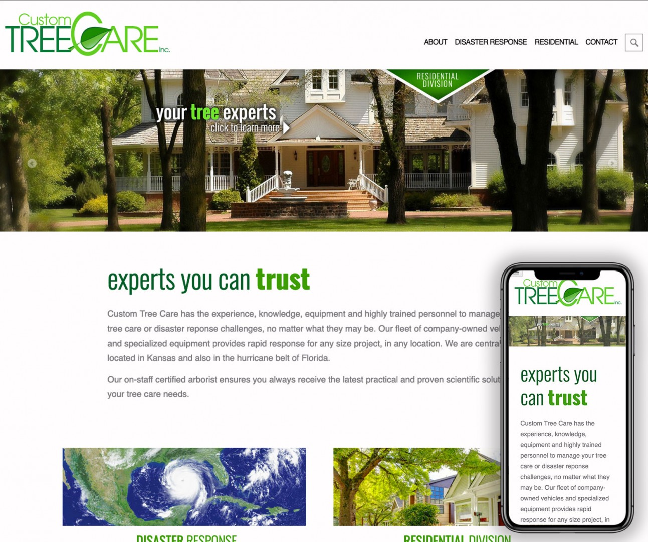 Umbrella website for Custon Tree Care. Umbrella website for Custon Tree Care.
