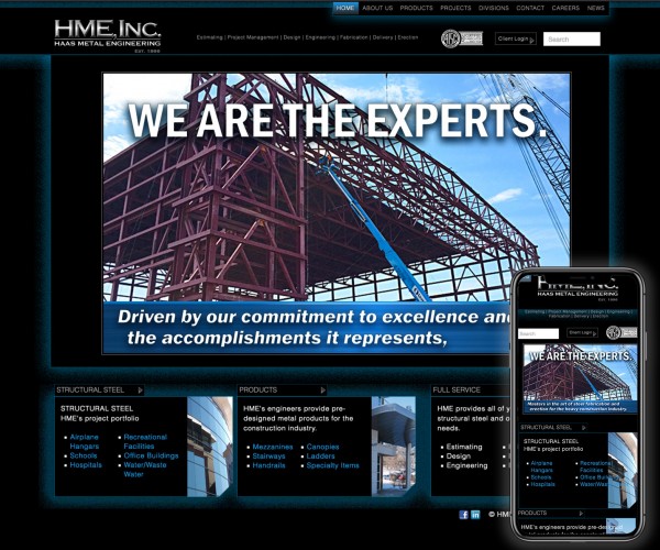 Umbrella website for Haas Metal Engineering.