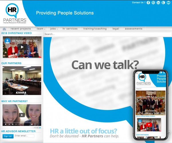Umbrella website for HR Partners. Umbrella website for HR Partners.